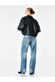 Stoned Frayed Pocketed Buttoned Straight Leg Denim Trousers - Longer Straight Fit Jeans - 3