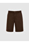 Dark Brown Slim Fit Woven Shorts 50327884-Vr084 - 7