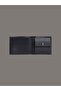 Black Men's Leather Wallet Matte Billfold W/Coin - 3