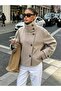 High Collar Short Cashmere Trench Coat