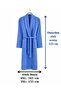 Blue Large Size Shawl Cotton Turkish Bath Sauna Bath Battal Women Men Unisex 3XL 4XL Bathrobe - 4