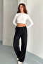 Soft Textured Lace-Up Comfortable Pants - 3
