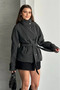 Bsk High Collar Cashmere Lined Coat - 7