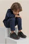Daily Boys' Black Leather Velcro Stitched Non-Slip Sole Circumcision Wedding School Shoes 06 - 4
