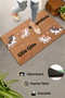 Door Mat 45X70Cm Non-Slip Base Decorative Indoor Outdoor Yellow Black Kitten Cats - 4