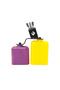 Double Sambago Bell Latin Music Yellow Purple Cowbell High Low Sound Knocker Drum Percussion Instrum - 2