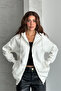 Oversize Fit 3 Thread Raster Metal Zipper Hooded Sweatshirt - 5