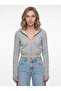 Women's zip-up hoodie - grey melange - 2