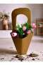 Durable Kraft Bags for Carrying Bouquets and Potted Flowers Stylish and Practical Carrying Bags 100 Pieces - 2