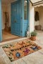 Wooden Carved Themed Welcome Door Mat with Butterfly 45x70cm