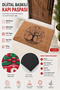 Door Mat 45X70Cm Non-Slip Base Decorative Indoor Outdoor Vintage Walnut Wood - 5