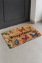 Wooden Carved Themed Welcome Door Mat with Butterfly 45x70cm - 2