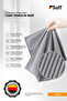 Tulpe Glass Microfiber Cloth Large Surface Car Glass Cleaning Cloth 70X50 cm Gray - 3