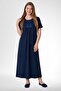 Short Sleeve Viscose Fabric Plus Size Mother's Nightgown - 6