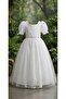 White Wedding Dress and Tarling Girl's Evening Dress - 2