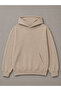 Unisex 3-Thread Hooded Plain Sweatshirt