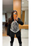 Women's Black Lace Detailed Blazer Jacket – Double-Breasted Design, Lined, Stylish and Modern Design Jacket 7869 - 7