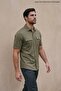 Men's Trend Mercerized Double Pocket Khaki Polo Collar T-Shirt - 3