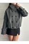 Double-Breasted Stand-Up Collar Short Coat Jacket
