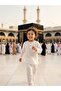Boy's Ecru Double Muslin Set Umrah Set