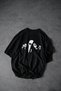 The Sopranos Printed Black Unisex Oversize 24/1 100% Cotton T-Shirt - 6
