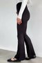 Women's High Waist Ribbed Spanish Leggings - 2
