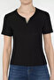 Women's Gold Buckle Detailed Self-Line Patterned Blouse - 3