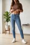 Women's Lycra Tassel-Cuffed Jean Denim Trousers