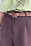 Fabric Trousers with Waist Belt - 4
