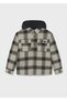 Black Boy's Hooded Quilted Shirt 7106 - 2