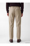 Özmarka New Season Beige Relax Fit Gabardine Men's Pleated Trousers - 4