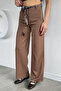 Women's Palazzo Trousers with Scarf Accessories - 3