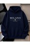 Unisex Men/Women Milano Colorful Custom Printed Cotton Oversize Hooded Sweatshirt