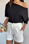 Women's Modal Fabric Shorts with Elastic Waist - 2
