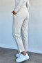 Women's Striped Carrot Pants with Elastic Waist - 3