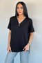 V-Neck Zipper T-Shirt