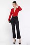 Cut-Off Leg High Waist Women's Jean Denim Trousers