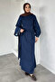 Vest Combination Denim Jean Hijab Dress