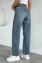 Women's Loose Fit Jean Denim Pants with Waist Belt Buckle - 4