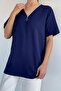 V-Neck Zipper T-Shirt - 2