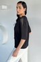 Women's T-Shirt with Ruched Shoulders - 4