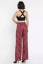 Women's Elastic Waist High Waist Leopard Print Loose Fit Pants - 3