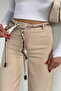 Women's Palazzo Trousers with Scarf Accessories - 5