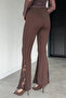 Women's Lace Lycra Spanish Flare Pants - 4
