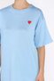 Women's Crew Neck Heart Embroidered Casual T-Shirt - 4
