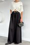 Women's High Waist Tencel Fabric Trousers with Belt Accessory