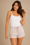 Women's Lace Detailed Thin Strap 100% Cotton Basic Undershirt White - 2