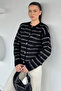 Gülseli Women's Striped Patterned Knitwear Cardigan