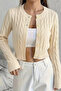 Knitted Patterned Women's Knitwear Cardigan (Available in S, M, L) - 3
