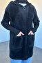 Hooded Zippered Soft Yarn Hijab Cardigan - 2